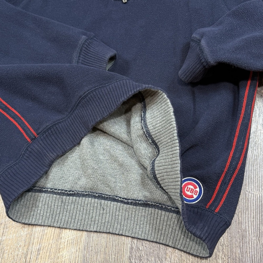 Tommy Bahama Chicago Cubs 1/4 Zip Rain Check Sweater Mens Small Navy MLB Wrigley - Picture 3 of 14